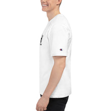 Load image into Gallery viewer, LCKY x Champion Mens Premium Tee on Model (White)
