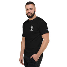 Load image into Gallery viewer, LCKY x Champion Premium Tee on Model (Black)
