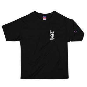 LCKY x Champion Premium Tee Flat-lay (Black)