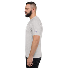 Load image into Gallery viewer, LCKY x Champion Premium Tee on Model (Oxford Grey Heather)
