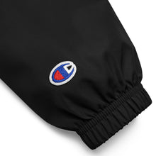 Load image into Gallery viewer, LCKY x Champion Packable Jacket Detail (Black)
