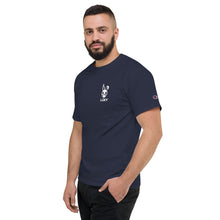 Load image into Gallery viewer, LCKY x Champion Premium Tee on Model (Navy)
