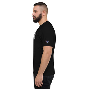 LCKY x Champion Premium Tee on Model (Black)