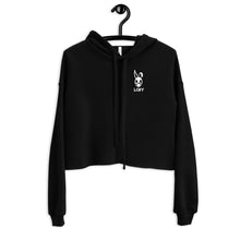 Load image into Gallery viewer, LCKY Women&#39;s Cropped Hoodie (Black)
